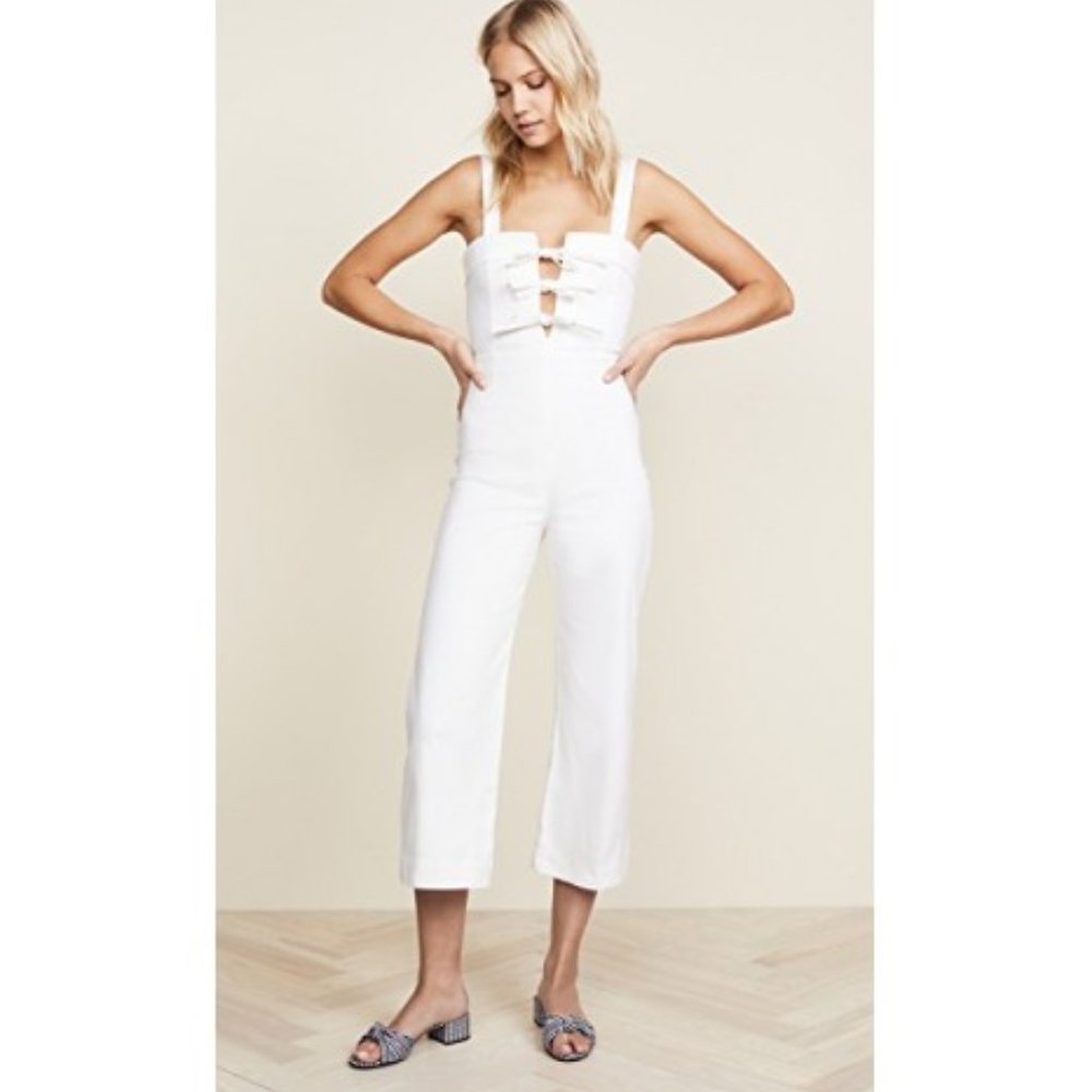 Clayton Darcie Jumpsuit in White Denim